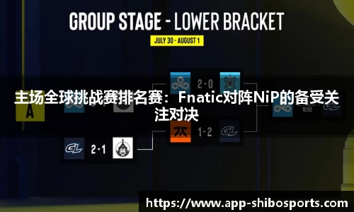 主场全球挑战赛排名赛：Fnatic对阵NiP的备受关注对决